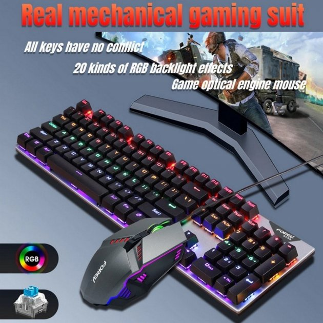 Механическая игровая клавиатура FOREV FV-Q609 с мышкой - изображение 2