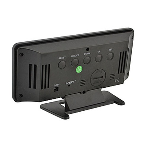 Электронные часы настольные VST LED-888Y зеркальные, с будильником, термометром и гигрометром, питание USB, зеленая подсветка - изображение 4