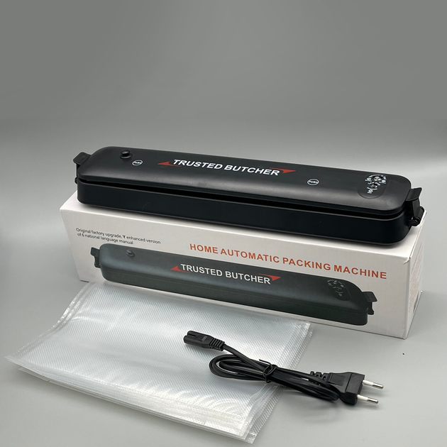 Вакууматор автоматический Vacuum Trusted-Butcher вакуумный упаковщик для откачки воздуха и запайки + 5 пакетов - изображение 10