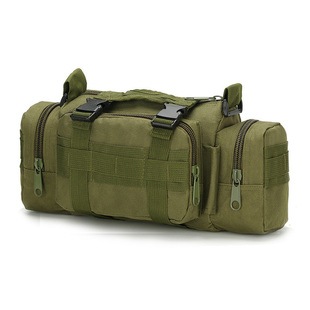 Поясная тактическая сумка военная B04 MOLLE через плечо молли олива зеленая - изображение 1