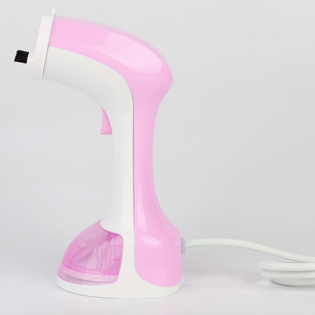 Відпарювач ручний для одягу UKC Garment Steamer SI-6025P пароочисник для речей та штор 1100 Вт Рожевий - зображення 9