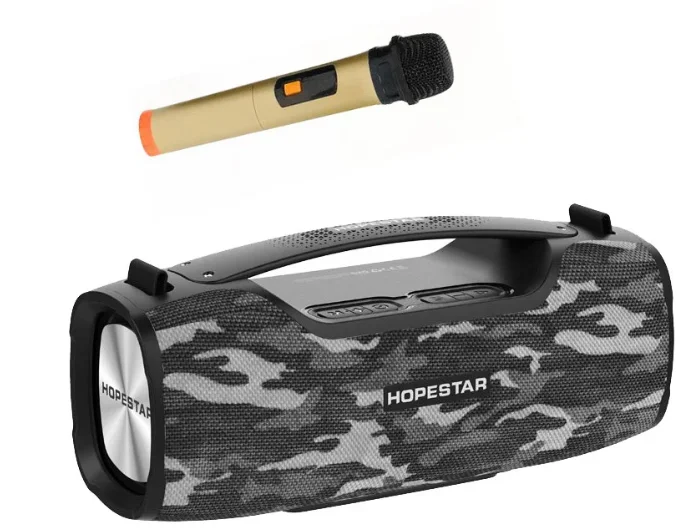 Колонка Bluetooth HOPESTAR A6 PRO+Equalizer 55Вт с функцией PowerBank, Handsfree, micro SD +Беспроводной микрофон - изображение 8