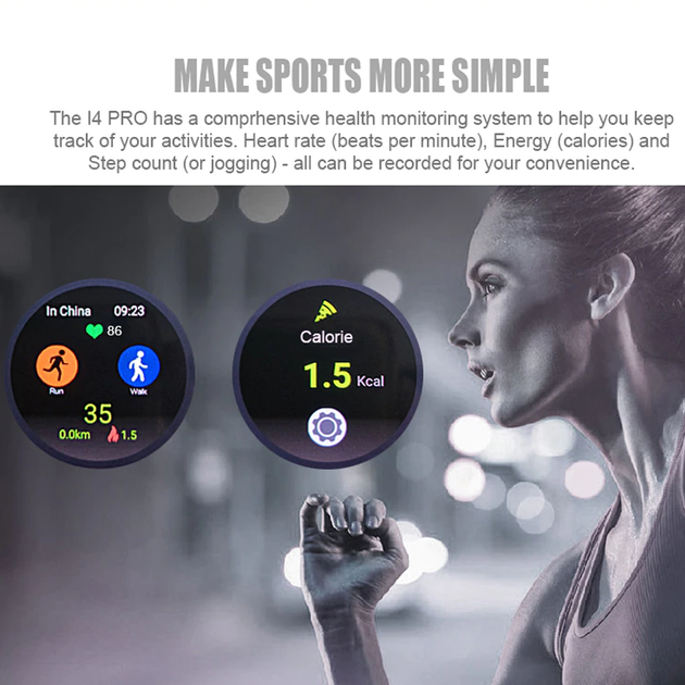 Розумний смарт годинник із сим картою Smart Watch i4-F15 Android 5.1 WiFi, GPS c функціями фітнес трекера, відповідь на дзвінок, 1GB/16Gb, екран 1.39" AMOLED White - зображення 13
