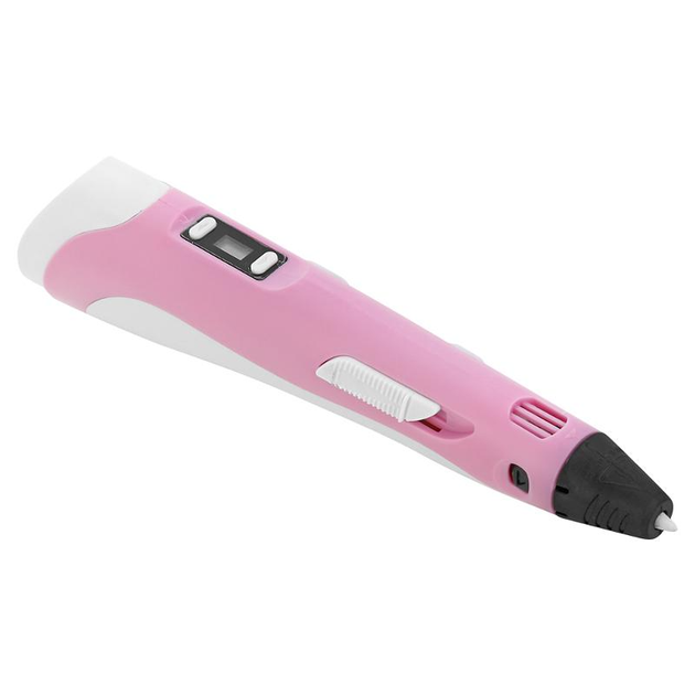 3D ручка з LCD дисплеєм 3DPen Hot Draw 3 Pink+Дощечка+Ножиці+Комплект еко пластику для малювання 49 метрів - зображення 12