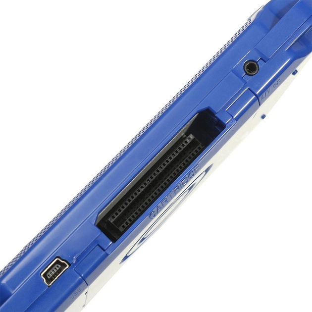 Портативная игровая ретро приставка с LCD экраном 2.7" UTM PXP3 16bit с подключением к ТВ + картридж с играми Синяя - изображение 4