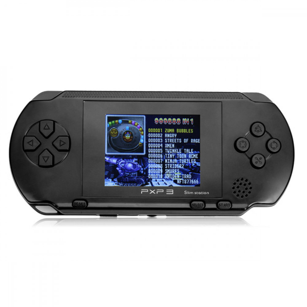 Портативная игровая ретро приставка с LCD экраном 2.7" UTM PXP3 16bit с подключением к ТВ + картридж с играми Черная - изображение 6