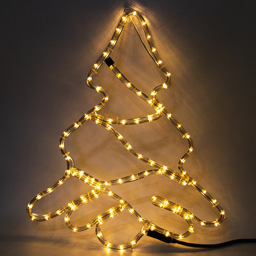 Светодиодная гирлянда-шланг Xmas Rope light для новогоднего декора улицы, 10м, свет LED - Теплый белый, гибкая влаго/морозоустойчивая лента дюралайт, от сети 220В - изображение 10
