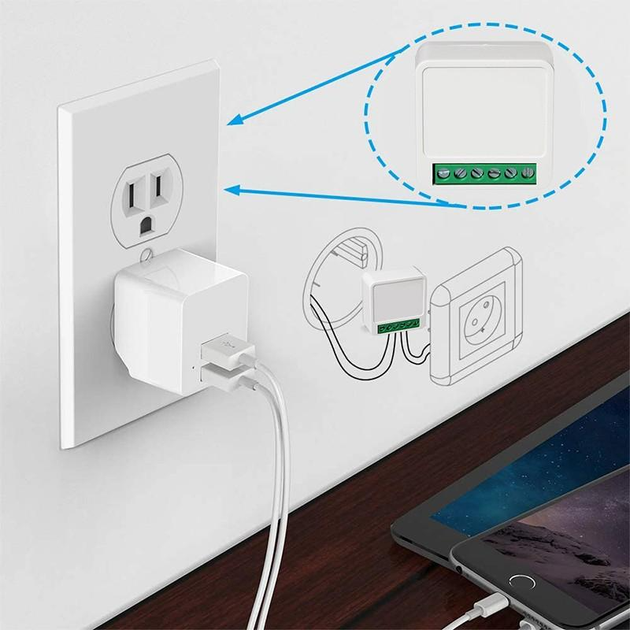 Міні Wifi реле бездротовий вимикач з таймером Smart House 16A сумісна з Туя, Алекса, асистентами Google - зображення 10