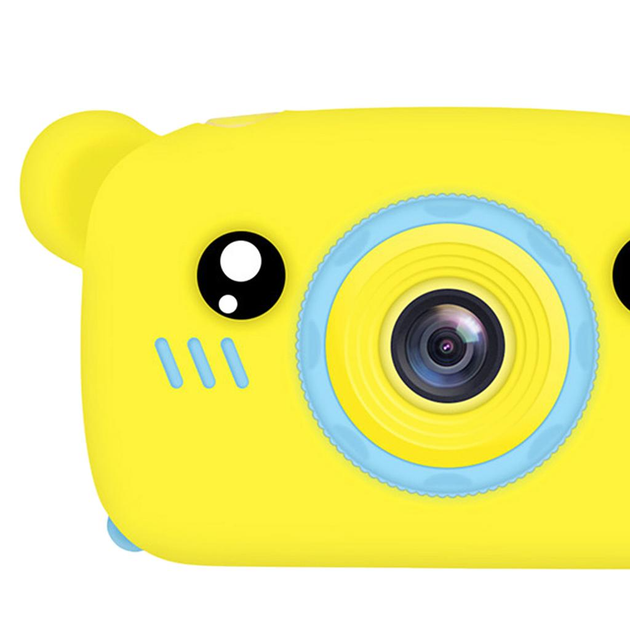 Детский цифровой фотоаппарат Smart Kids KM-89 Цифровая камера Мишка Teddy с играми и рамками, Full HD, 12 МП Желтый - Фото 3 Детский цифровой фотоаппарат Smart Kids KM-89 Цифровая камера Мишка Teddy с играми и рамками, Full HD, 12 МП Желтый - изображение 3