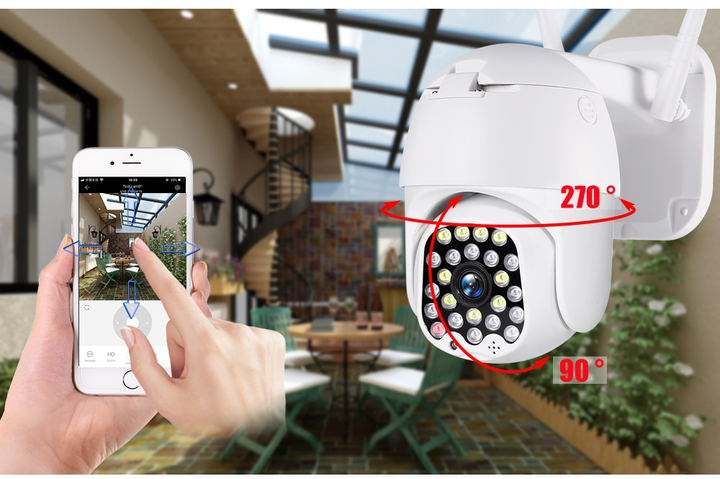 Уличная IP камера видеонаблюдения Wi-Fi цветная Istil 555 2Mp-1080P, PTZ с двухсторонней связью и ночной подсветкой - изображение 8