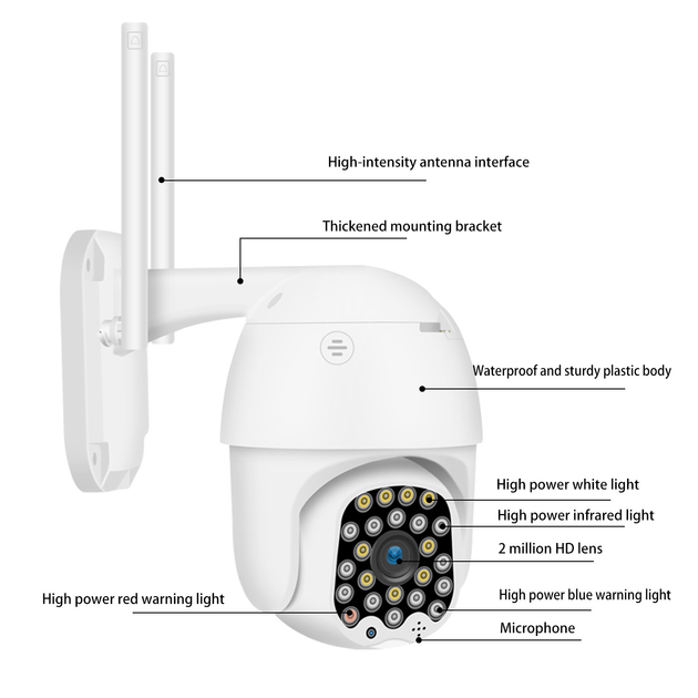 Уличная IP камера видеонаблюдения Wi-Fi цветная Istil 555 2Mp-1080P, PTZ с двухсторонней связью и ночной подсветкой - изображение 11