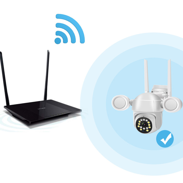 Уличная IP Wi-Fi камера видеонаблюдения Visio 580-360° поворотная с удаленным доступом, ночная съемка, влагозащита Белый - изображение 3