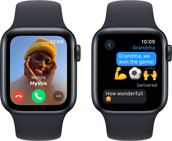 Smartwatch Apple Watch SE (2023) GPS 40mm Midnight Aluminium Case with Midnight Sport Band - M/L (MR9Y3) - obraz 4