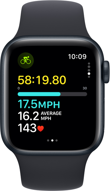 Smartwatch Apple Watch SE (2023) GPS 40mm Midnight Aluminium Case with Midnight Sport Band - S/M (MR9X3) - obraz 6