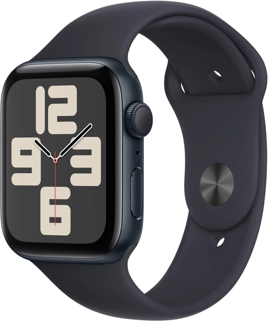 Smartwatch Apple Watch SE (2023) GPS 44mm Midnight Aluminium Case with Midnight Sport Band - S/M (MRE73) - obraz 1