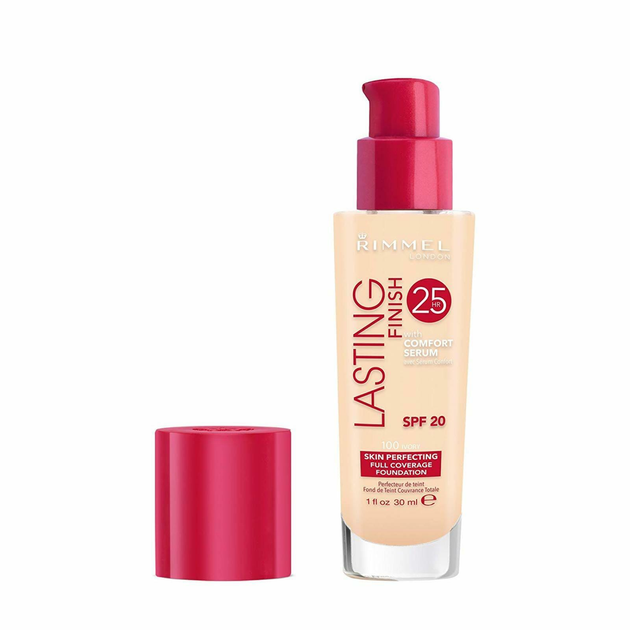 Тональний крем Rimmel Lasting Finish Foundation con Serum 25H 100 Ivory 30 мл (3607345379036) - зображення 1