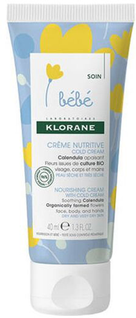Крем під підгузок Klorane Bebe Cold Cream Nourishing Cream 40 мл (3282779327060) - зображення 1
