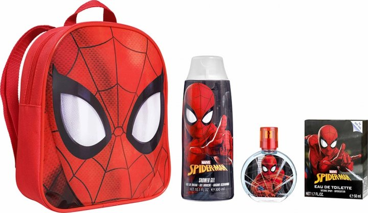 Zestaw dla dzieci Marvel Air-Val Spider-man Woda toaletowa 50 ml + Żel pod prysznic 300 ml + plecak (8411114089577) - obraz 1