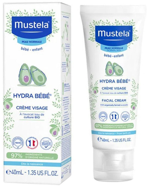 Крем для обличчя для дітей Mustela Hydra Bebe Facial Cream 40 мл (3504105035631) - зображення 1