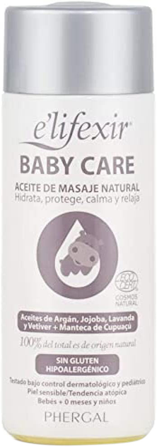 Масажна олія для дітей Phergal Elifexir Baby Care Aceite De Masaje Natural 125 мл (8429449082484) - зображення 1