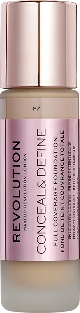 Тональный крем Revolution Makeup Conceal y Define Full Coverage Foundation F7 23 мл (5057566089081) - Фото 1 Тональный крем Revolution Makeup Conceal y Define Full Coverage Foundation F7 23 мл (5057566089081) - изображение 1