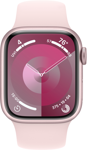 Смарт-годинник Apple Watch Series 9 GPS 41mm Pink Aluminium Case with Pink Sport Band - S/M (MR933) - зображення 2