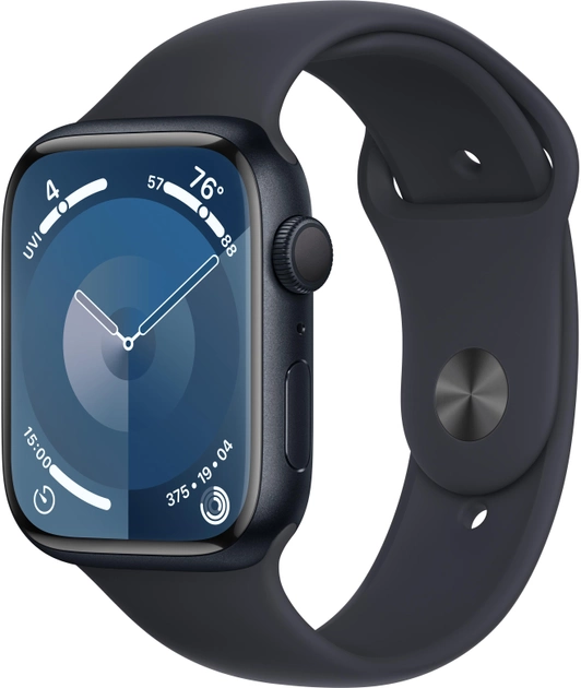 Smartwatch Apple Watch Series 9 GPS 45mm Midnight Aluminium Case with Midnight Sport Band - S/M (MR993) - obraz 1