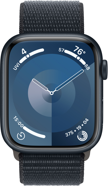 Smartwatch Apple Watch Series 9 GPS 45mm Midnight Aluminium Case with Midnight Sport Loop (MR9C3) - obraz 2