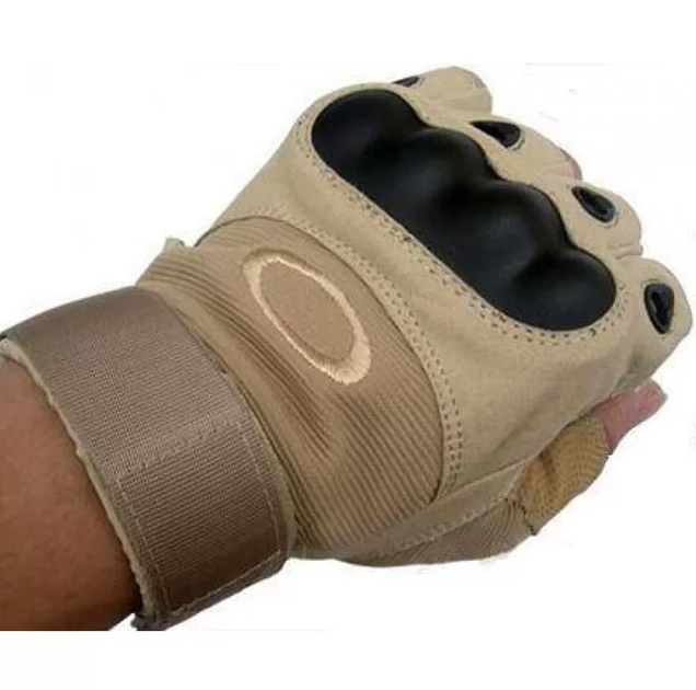 Тактичні рукавиці без пальців Combat М койот - изображение 2