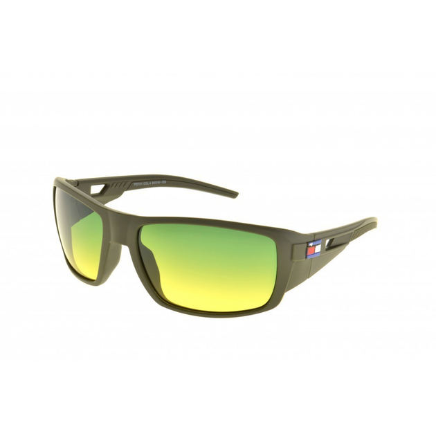Тактичні окуляри сонцезахисні, з зелено-жовтими лінзами. 3-38084 - зображення 1