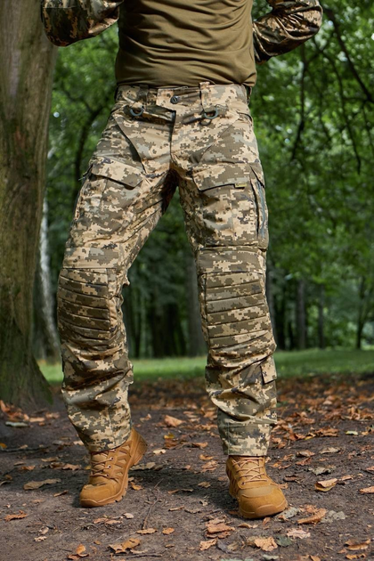 Тактические штаны Пиксель с наколенниками ЗСУ мм14 военные брюки ВСУ 52 - изображение 1