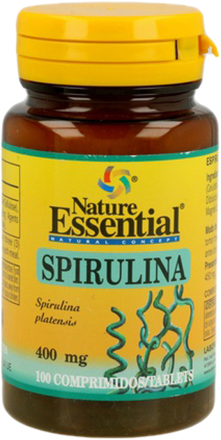 Дієтична добавка Nature Essential Spirulina 400 мг 100 таблеток (8435041330267) - зображення 1