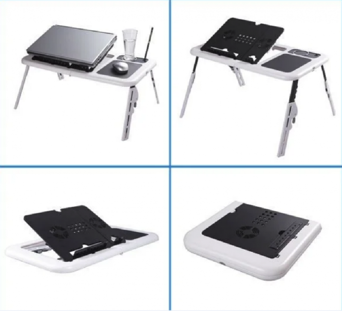 Складаний столик для ноутбука E-Table з охолодженням розкладний столик з вентиляцією - изображение 3