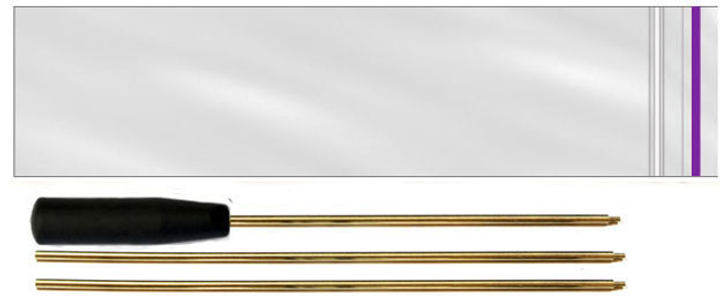 Шомпол Київські Шомполи латунний трихсекційний для чищення нарізної зброї калібр 7.62 (00-00008888) - зображення 1