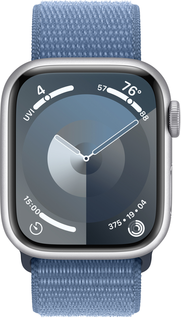Смарт-годинник Apple Watch Series 9 GPS + Cellular 41mm Silver Aluminium Case with Winter Blue Sport Loop (MRHX3) - зображення 2