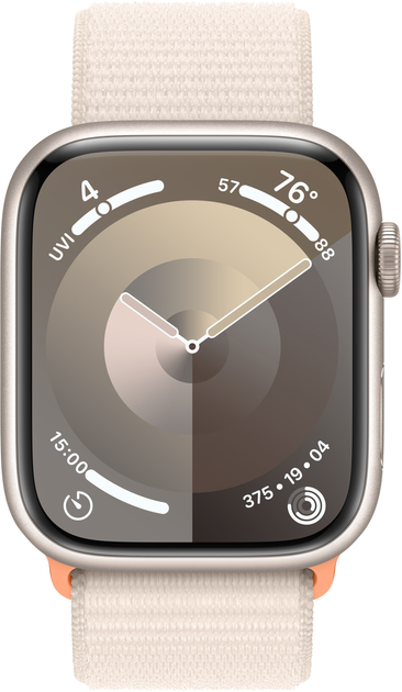 Smartwatch Apple Watch Series 9 GPS + Cellular 45mm Starlight Aluminium Case with Starlight Sport Loop (MRMA3) - obraz 2