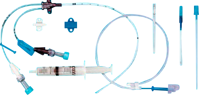 Набор Teleflex для центральной венозной катетеризации с двухпросветным катетером Blue FlexTip: 7 Fr х 16 см (CS-12702-E) - изображение 1