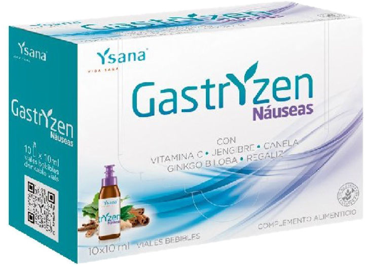 Дієтична добавка Ysana Gastryzen Nausea 10 флаконів 10 мл (8436542624749) - зображення 1