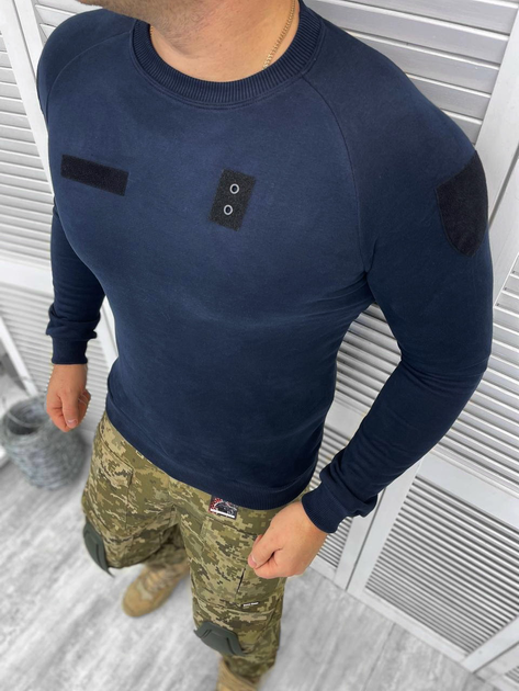 Тактический синий мужской свитшот размер L - изображение 1