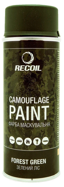 Фарба маскувальна Recoil Forest Green 400 мл (зелений ліс, матовий, аерозоль) - зображення 1
