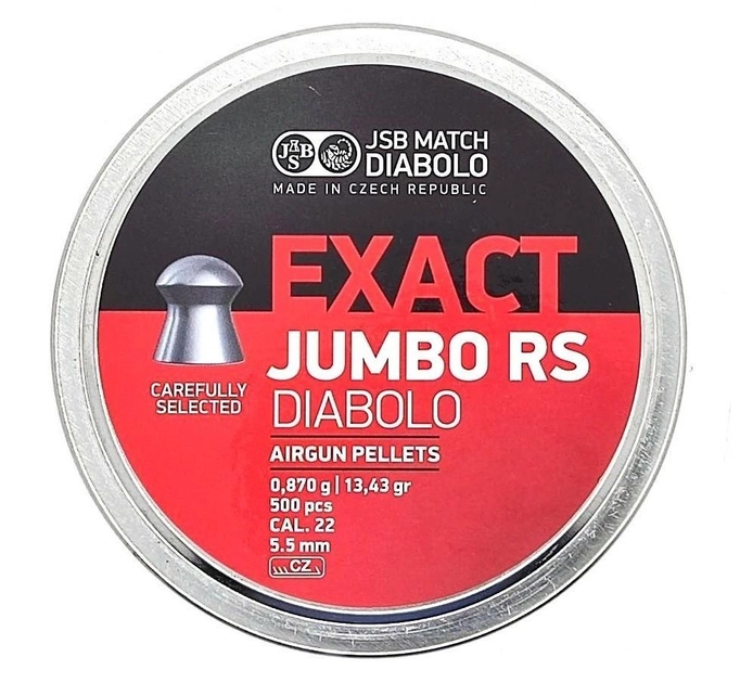 Пули JSB Exact Jumbo RS 5.52мм, 0.87г, 500шт - изображение 2