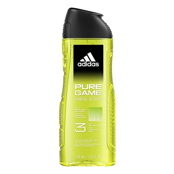 Żel pod prysznic Adidas Pure Game 3 w 1 dla mężczyzn 400 ml (3616303459048) - obraz 1