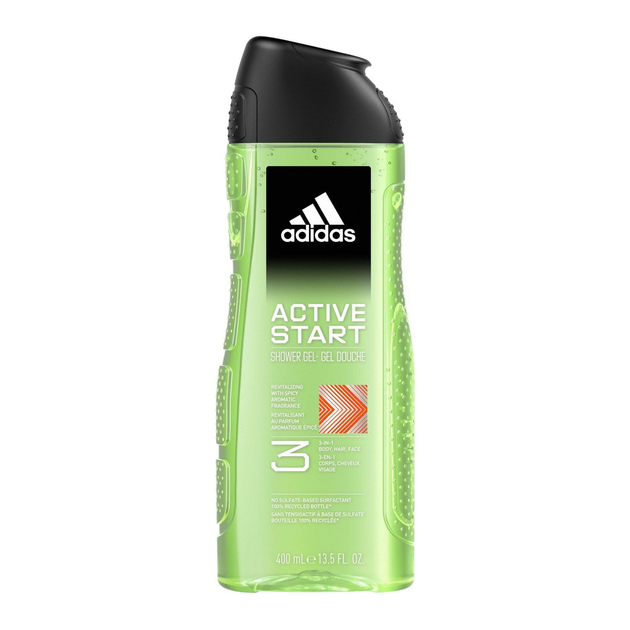 Гель для душу для чоловіків Adidas Active Start 3 в 1 Парфумований 400 мл (3616303459321) - зображення 1