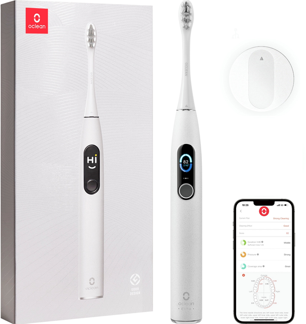 Электрическая зубная щетка Oclean X Pro Elite Grey (OLED ...