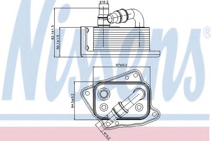 Маслорад. BMW 1 E81-E82-E87-E88(04-)116 i(+)[OE 11427508967] Nissens (90688) - изображение 1