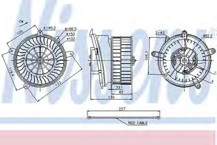 Вент.пічки MB C W 202(93-)C 180(+)[OE 2028209342] Nissens (87152) - зображення 1