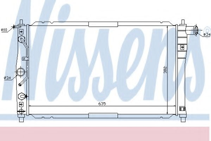 Радіатор DW LANOS(97-)1.3 i(+)[OE P96182260] Nissens (616551) - зображення 1