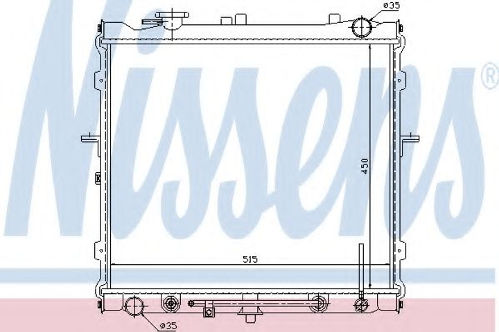 Радиатор KIA SPORTAGE(99-)2.0 и 16V[OE OK022-15-200A] Nissens (66643) - изображение 1