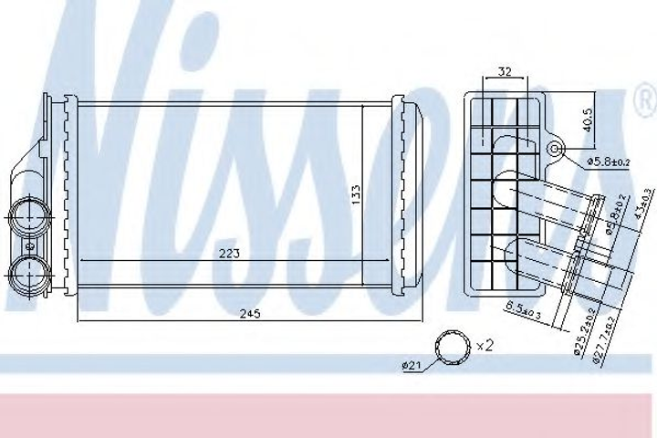 пічка PT 307(00-)1.4 i(+)[OE 6448.N5] Nissens (71157) - зображення 1