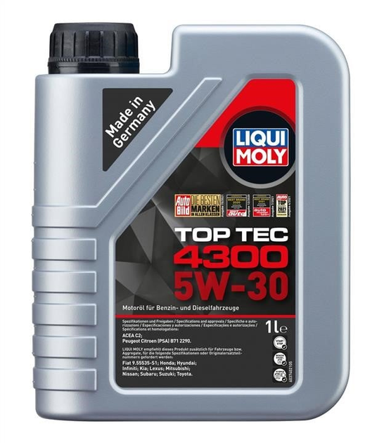 Моторное масло SAE 5W-30 TOP TEC 4300 (API SM/CF, ILSAC GF-3, C2-04 ...